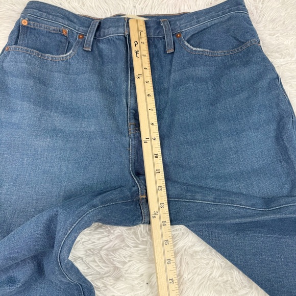 Madewell Baggy Straight Jeans in Dark Worn Indigo Wash high waisted relaxed fit - Picture 4 of 13